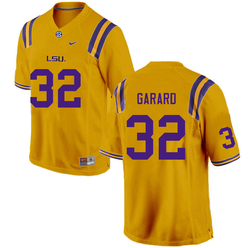 Men #32 Everett Garard LSU Tigers College Football Jerseys Sale-Gold